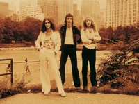 Geddy, Alex and Neil, taken circa 1848, Xanadu (Megadon City), at Lakeside Park, 2 miles from the Stairway to Heaven where they eventually reside