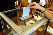 A ballot box used in Grand Besaidian Elections
