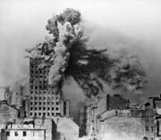 Warsaw Prudential Building Bombed