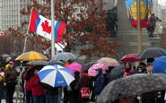 The flag carried at Montréal.