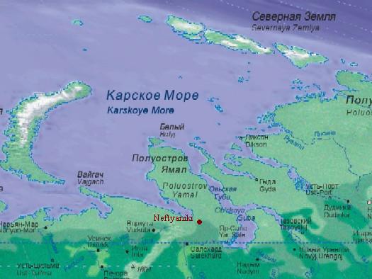 Где находится карское море. Карское море остров Ямал. Карта Обской губы и Карского моря. Карское море на карте России. Гыданский полуостров и Таймыр.