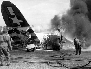 P-47 Burns on Ground