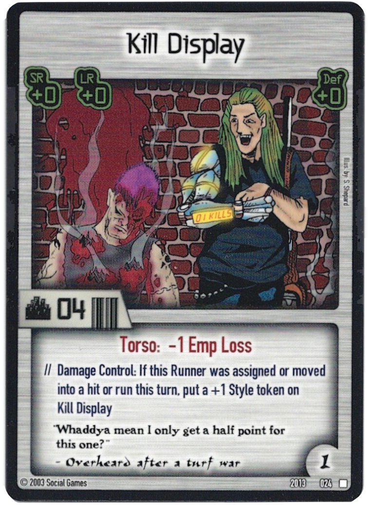 Kill Display Cyberpunk CCG Wiki Fandom