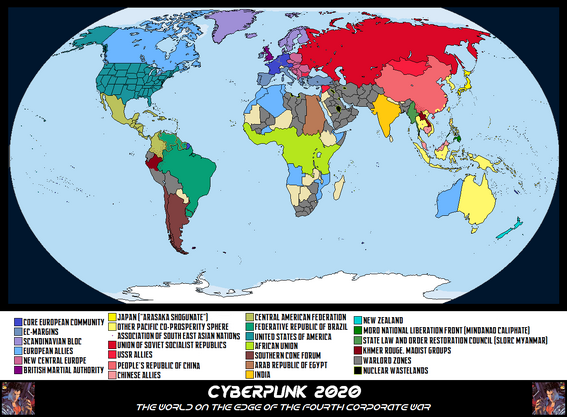 Cyberpunk 2020 World Map