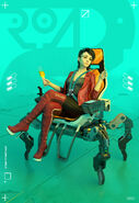 Full art of the Rocklin Spider Cyberchair used in the Cyberchairs cover.