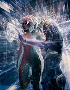 Alt Cunningham alongside Spider Murphy during the Night City Holocaust