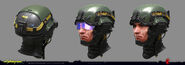 Militech 2077 helmet concepts