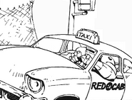 A Red Cab Taxi