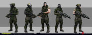 Concept art of Militech operatives in 2077