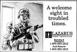 Lazarus Advertisement
