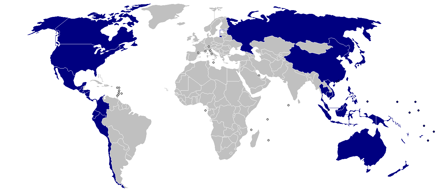 Pacific Rim Map Countries
