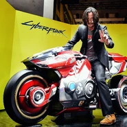 Keanu Reeves on a lifesize Yaiba