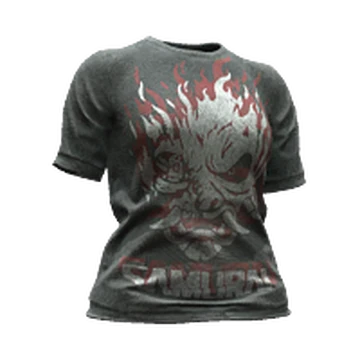 Samurai t shirt cyberpunk Clearance