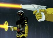 Hakaider's Super Gun in the Android Kikaider anime.