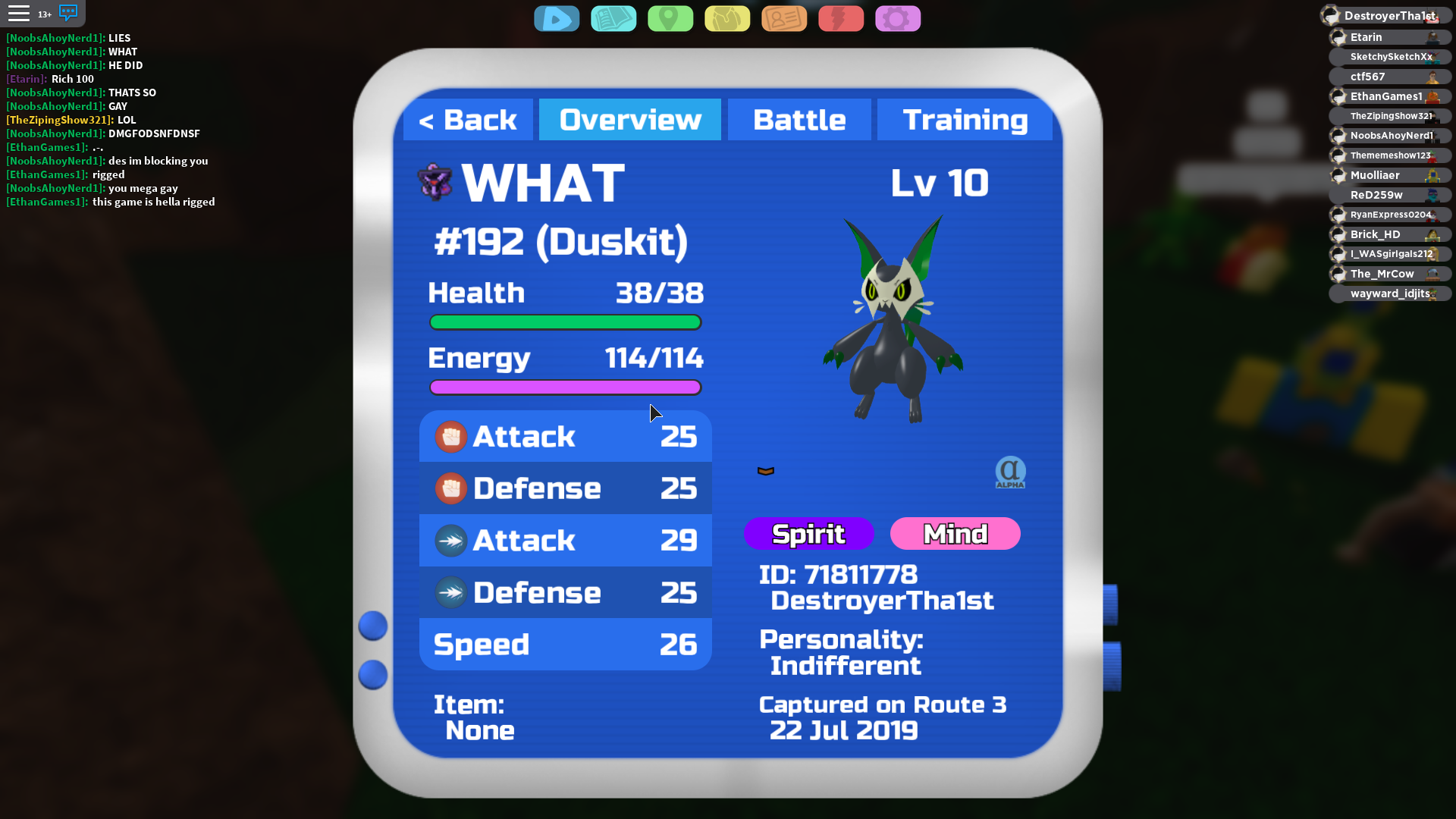 Shiny Duskit Loomian Legacy