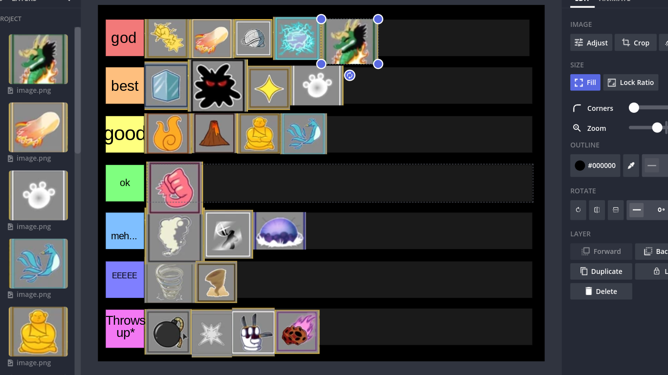 Create a Blox Fruits Update 20 Part 1 Tier List - TierMaker