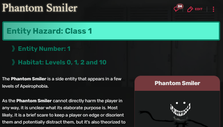 Phantom Smiler, Apeirophobia Roblox Wiki