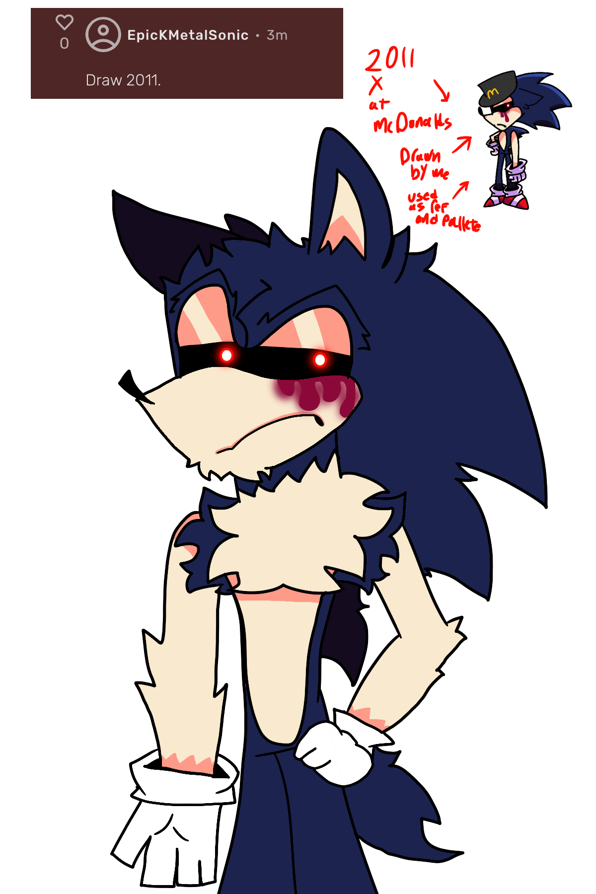 sonic.exe 2011 fanart!!!!! in 2023