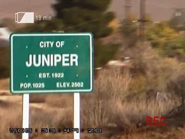 Знак на въезде в Джунипер, Аризона