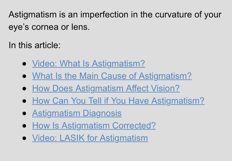 Do you have astigmatism? (the ability to blur your eyes on command