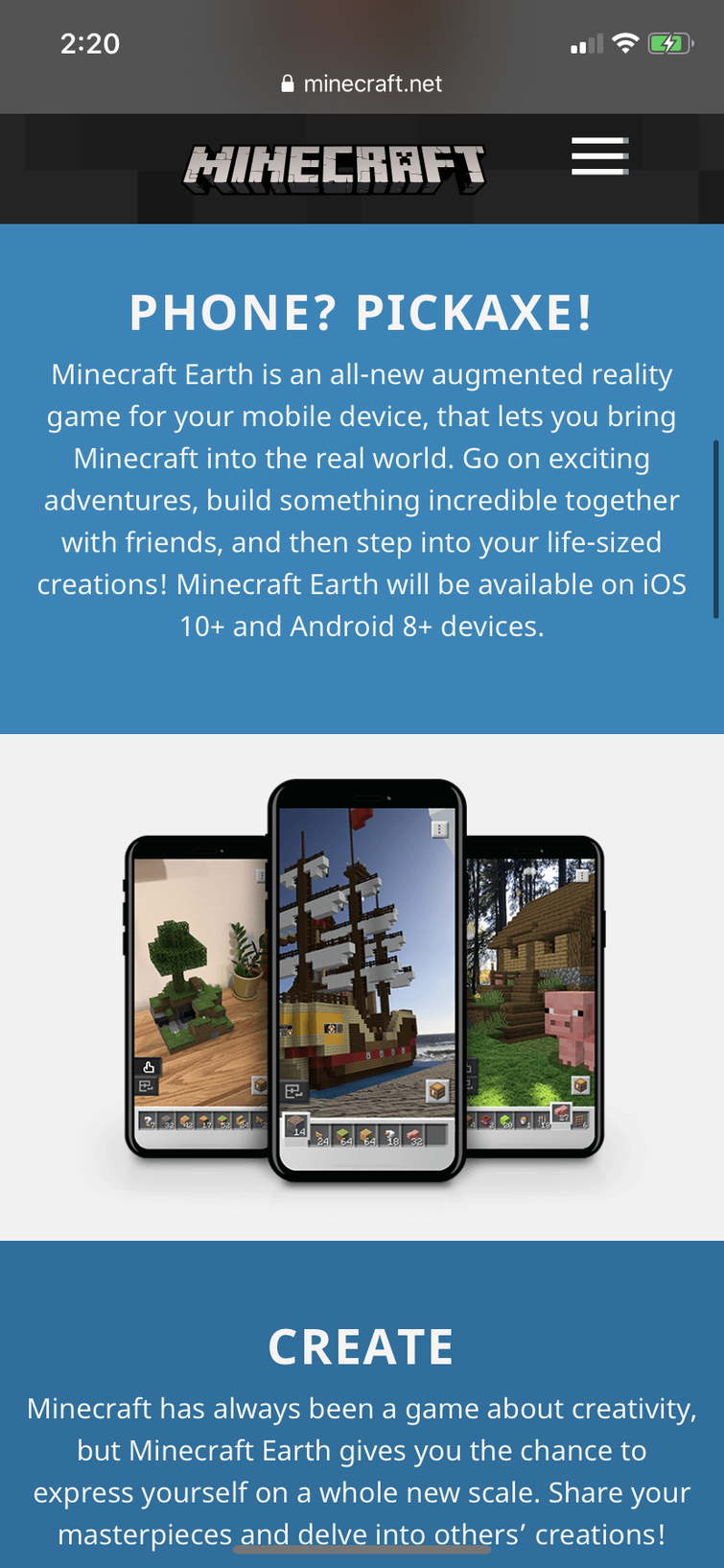 Minecraft Earth Is an Augmented Reality Game for iOS, Android