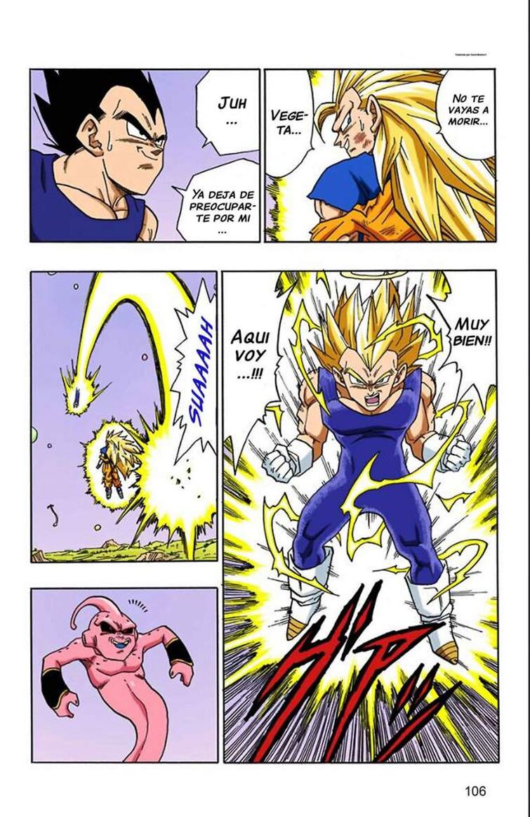 Alguien puede mostrarme las diferencias entre Vegeta SSJ1 y SSJ2