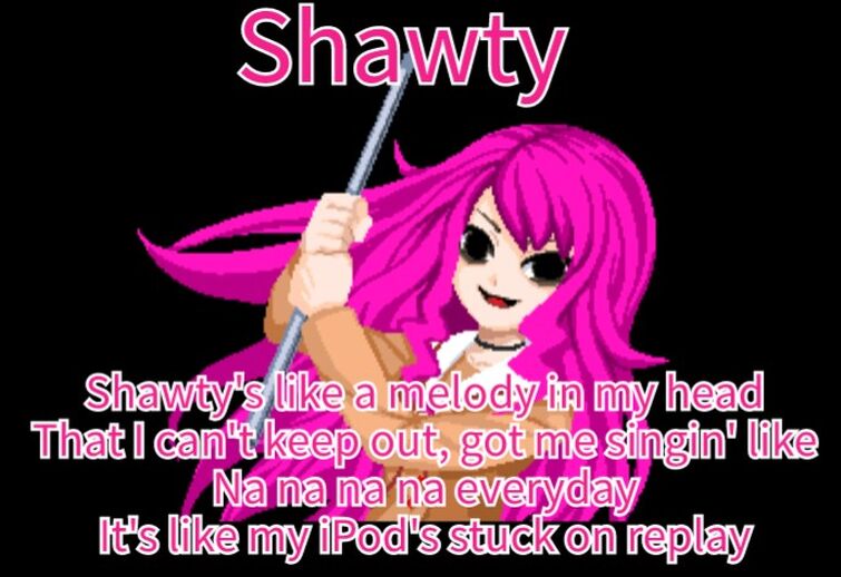 shawty's like a melody in my head graphics text meme Sticker for