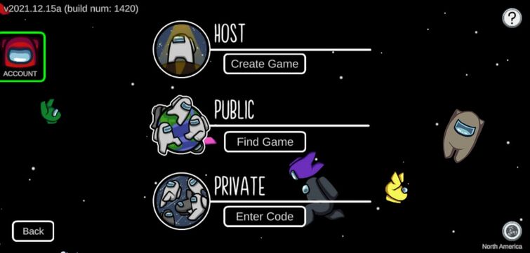 Main menu, Among Us Wiki