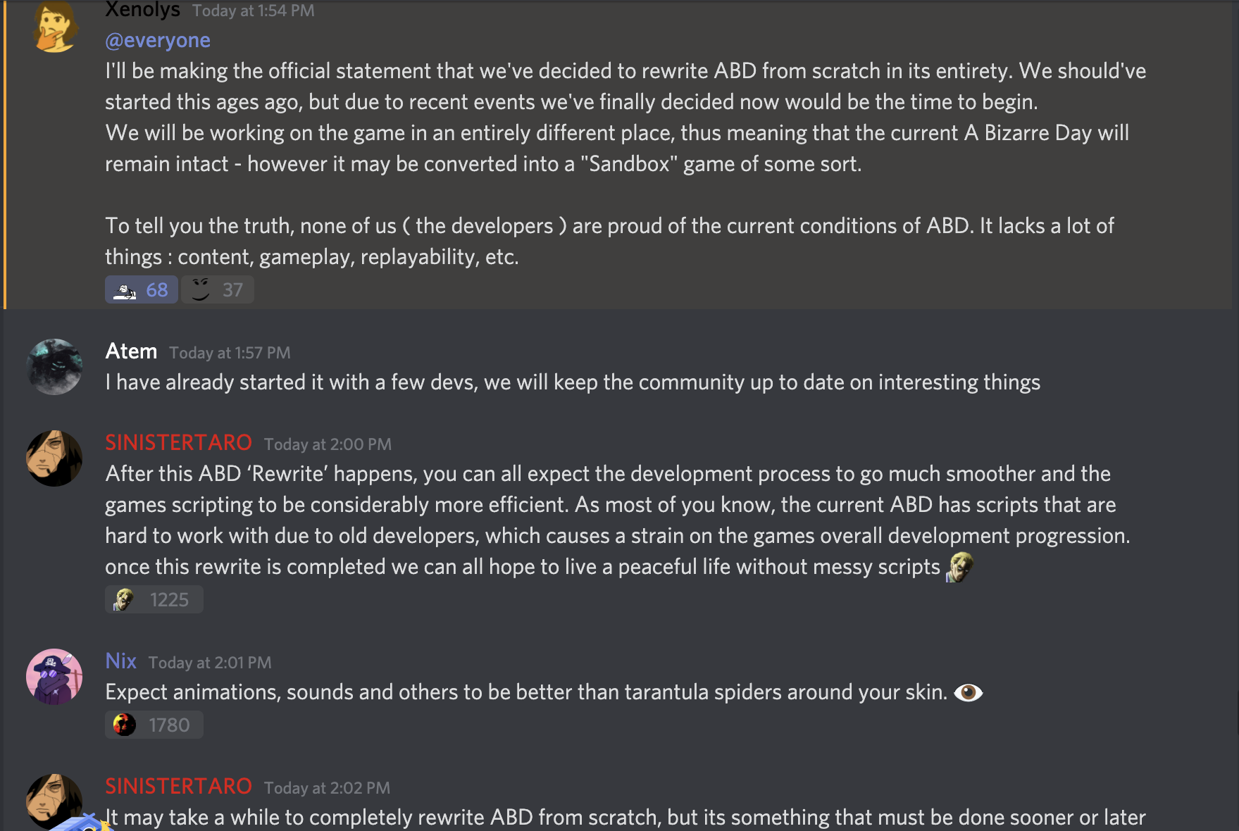 So The Abd Devs Are Going To Make Abd 2 To Fix Their Code Data Won T Be Transferred R I P Fandom - should someone rewrite the info on roblox wikia fandom