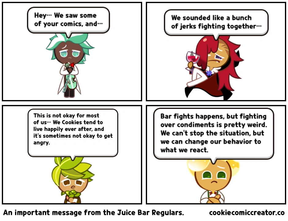 An important message from the Juice Bar Regulars. Fandom