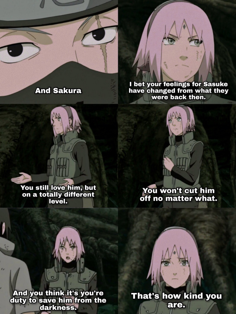 Signs of Sasuke having feelings for Sakura in Shippuden. : r/Naruto