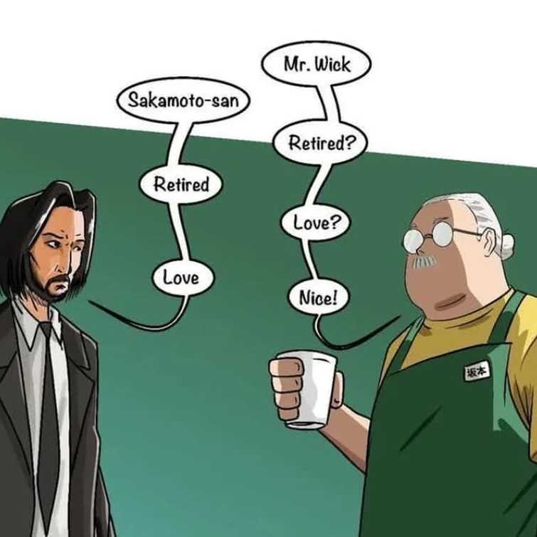 Frank James Bailey on Instagram: "When John Wick and Sakamoto meet. Lol #johnwick #sakamotodays"