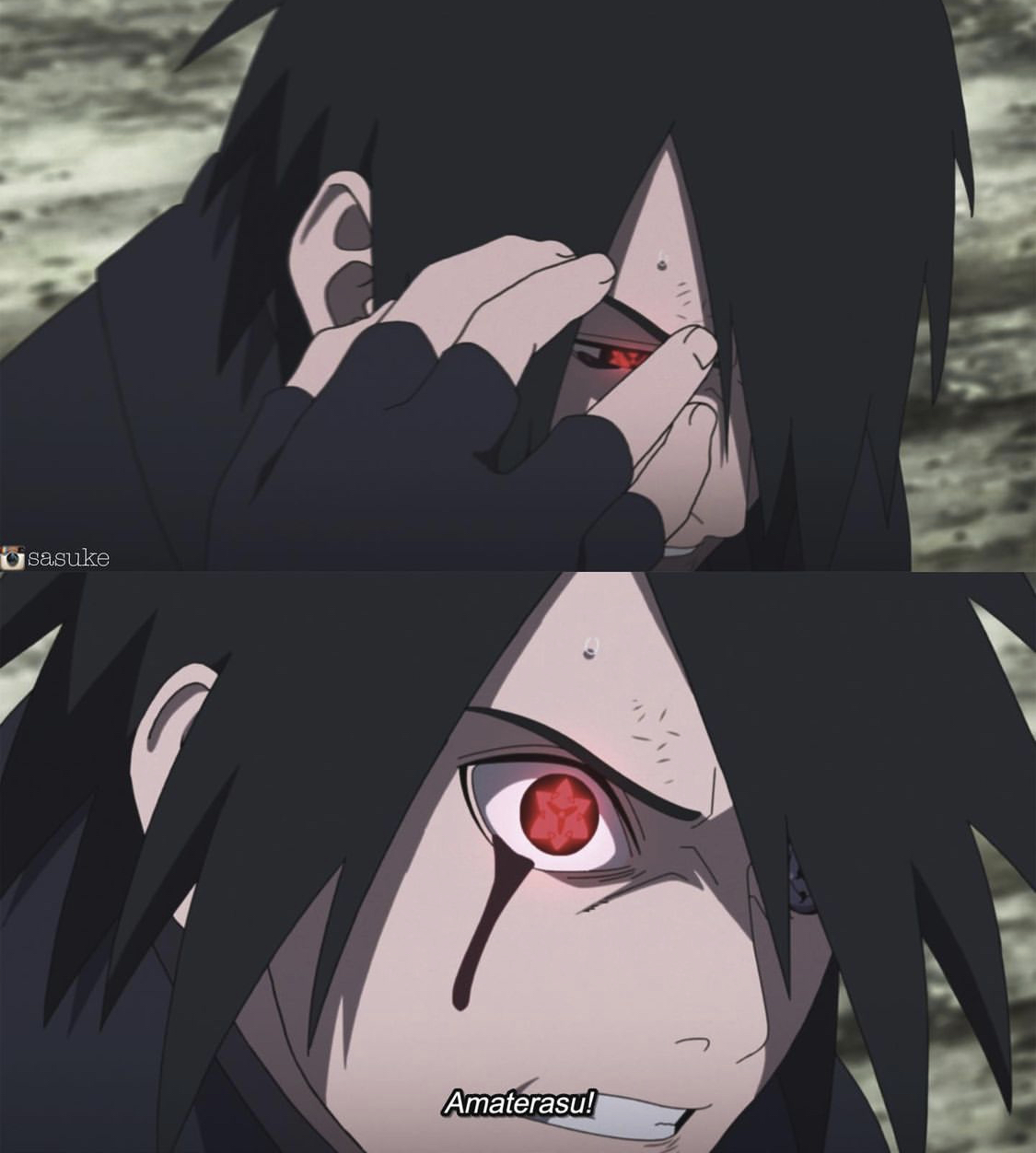 sasuke uchiha mangekyou sharingan amaterasu