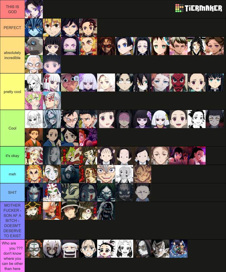 Updated Smash or Pass tierlist, I'm not the creator of the first