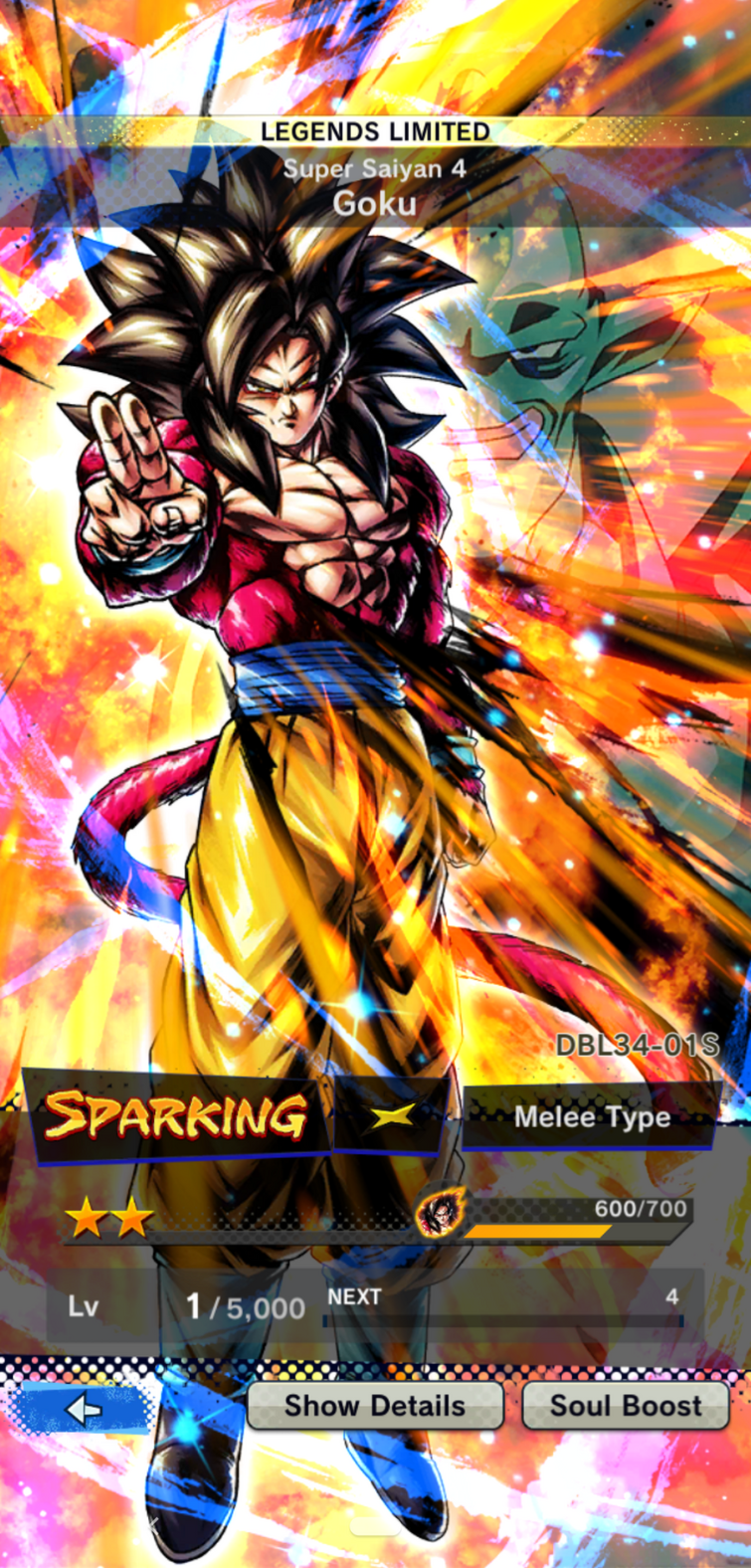 Super Saiyan 4 Goku (DBL34-01S), Characters