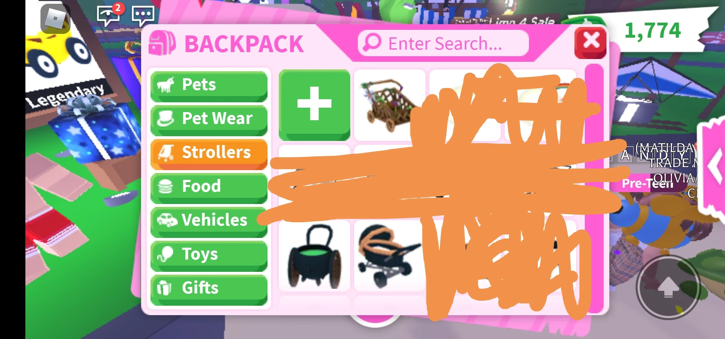 cradle with stroller