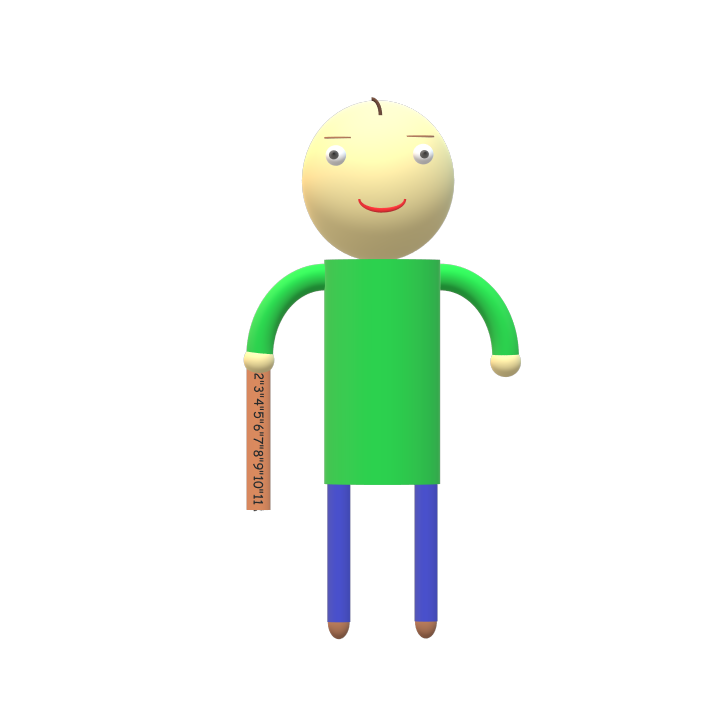 Recreation Of Baldi In Paint 3d Better Version Fandom - evil donut baldis basics roblox wiki fandom