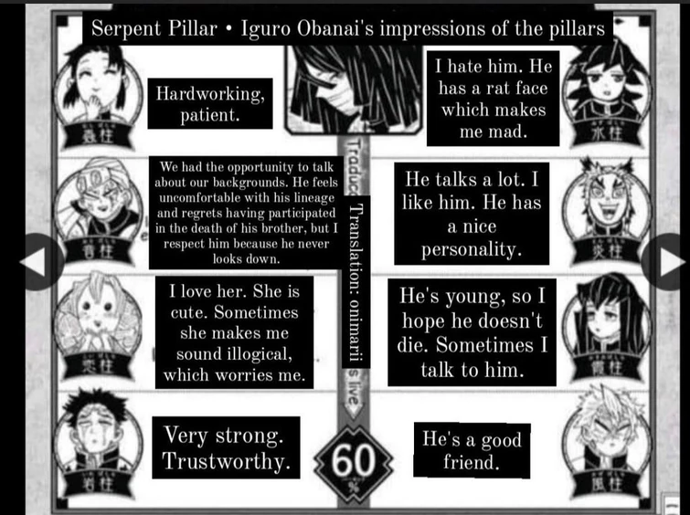 Pillars impressions of each other in the Fanbook | Fandom