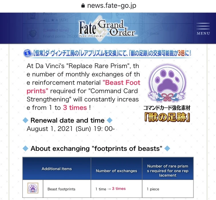 Are you a command code +/ beast’s footprint person? Fandom