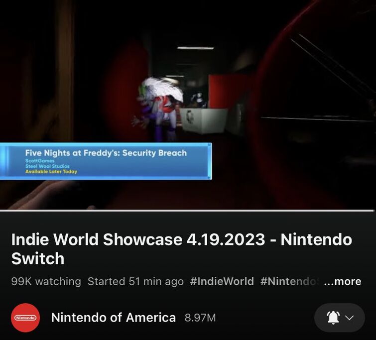Five Nights At Freddy's: Security Breach Is Coming To Nintendo Switch