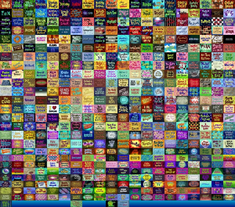 Every SpongeBob SquarePants Title Card as of November 4th, 2020. Fandom