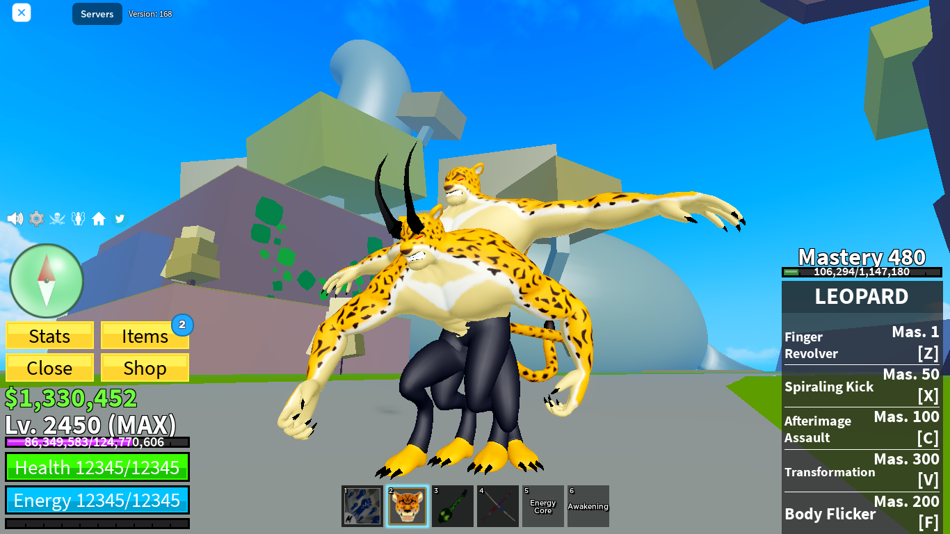 Blox Fruit Account Lv:2450Max, Fall Awaken Leopard