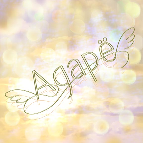 Agape - Christian Quote Retro Bible Verse