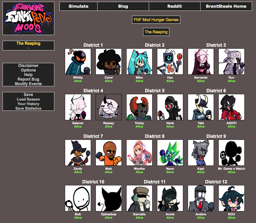 Fnf Mod Hunger Games New Game Fandom