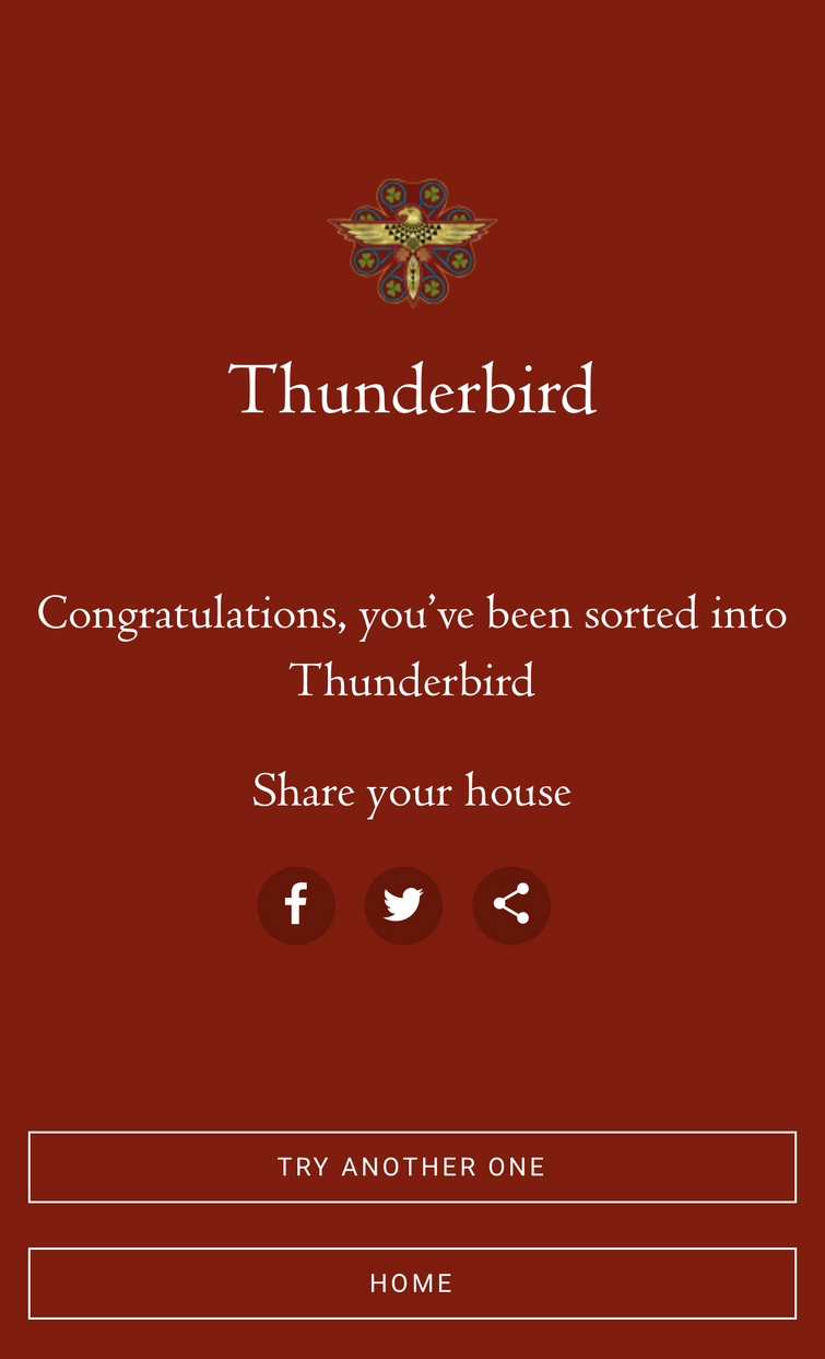 Retook the Pottermore Sorting Quiz for 2019 to see if anything