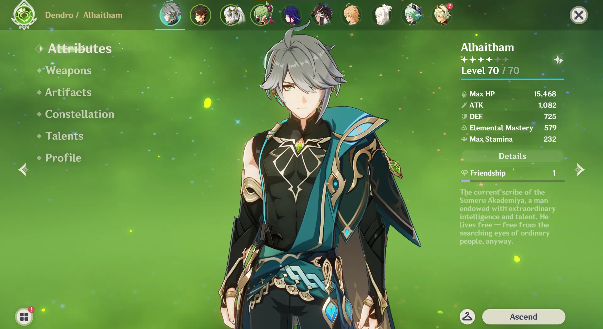 Alhaitham Stats Fandom