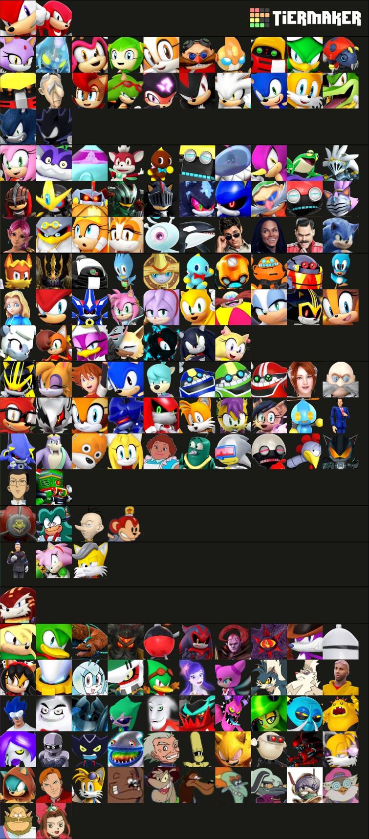 Find your favorite sonic character then tell me who it is or don't (credit  to r/sonicthehedgehog) | fandom