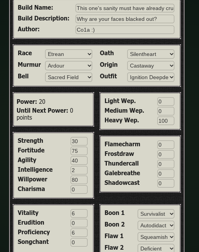 Create a Deepwoken Enchants(Armor and Weapons) PvP Tier List
