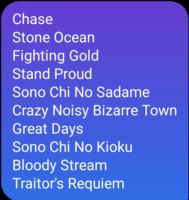 Best JoJo music rankings in my opinion Fandom