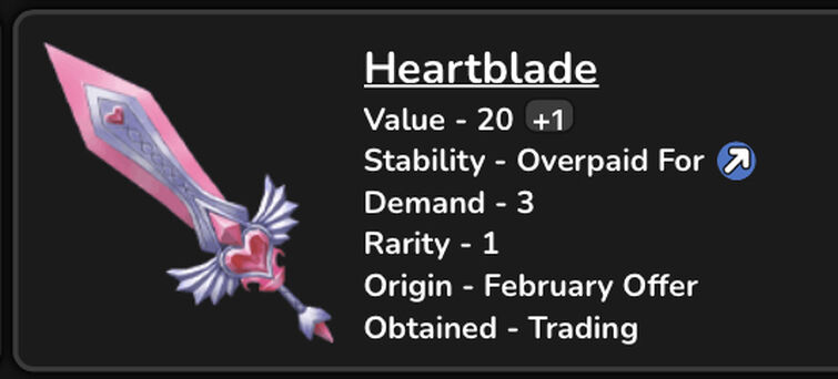 HEARTBLADE MM2 GODLY *FAST DELIVERY & CHEAP
